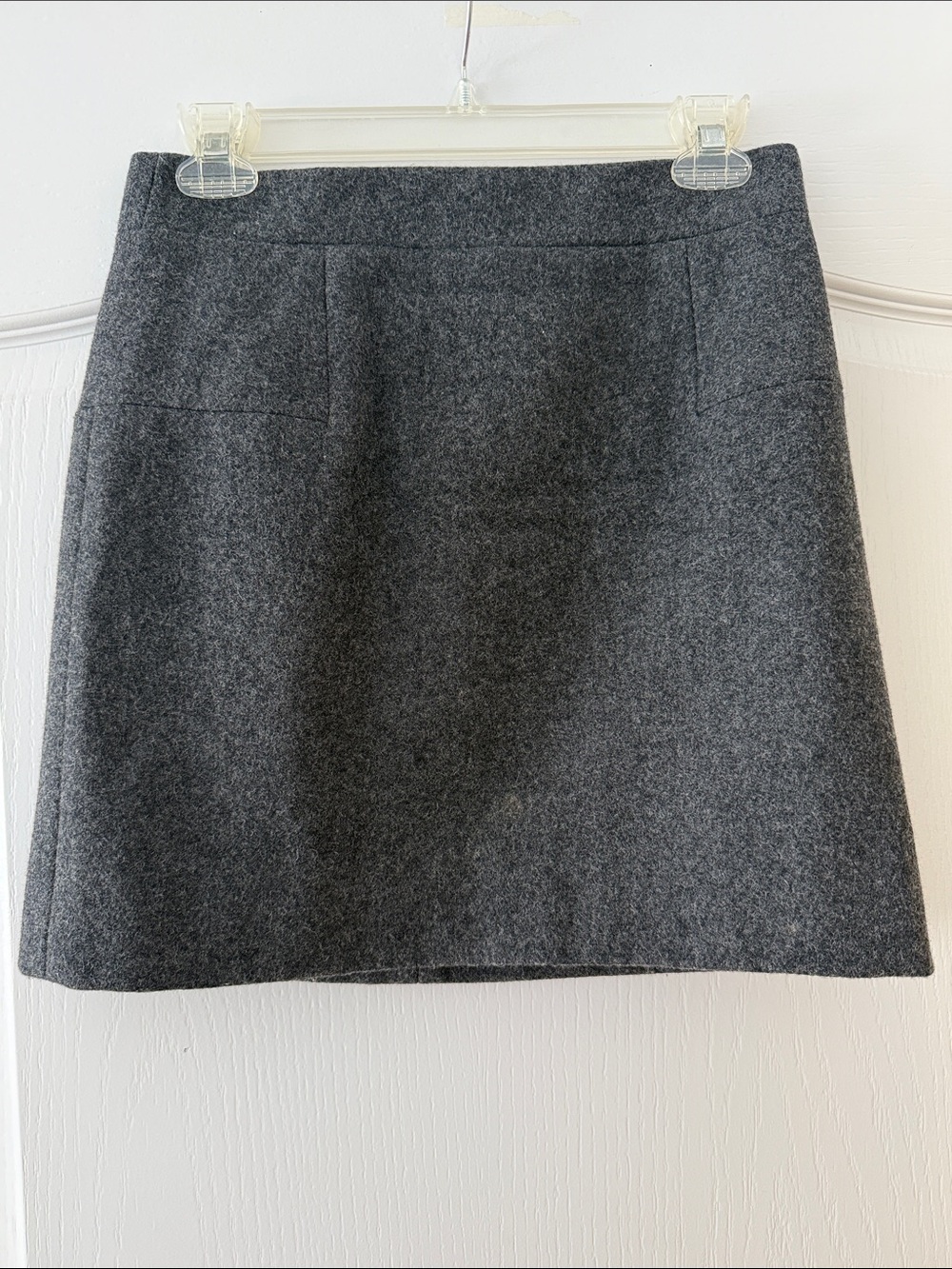 J. Crew Dark Gray A-Line Wool Skirt - Size 0